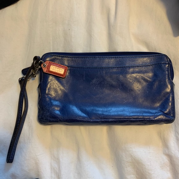 Blue Coach Wristlet - Picture 4 of 5